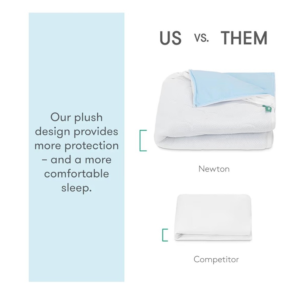 Newton Waterproof Crib Mattress Pad Breathable Protector - NEW - Picture 3 of 7